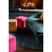 Poef Roze Velours Kubus J-Line 37 cm 37x37x37 cm-Poefs-J-Line