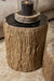 Poef Taly Versteend Hout Beige-Poefs-PTMD