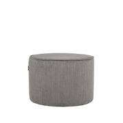 Poef Tibo Donkergrijs Ribcord - 55x55x40 cm-Poefs-LABEL51