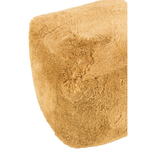 Poef Vierkant schapenvel oker-Poefs-J-Line
