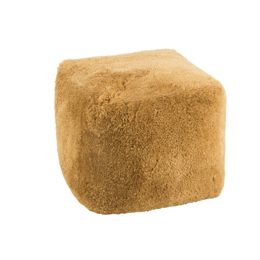 Poef Vierkant schapenvel oker-Poefs-J-Line