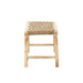 Poef Waverly Teakhout Naturel/Wit 38 cm 38x60x45 cm-Poefs-J-Line