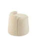 Poef Wit Bouclé Teddy Rond 40 cm-Poefen-J-Line