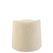 Poef Wit Bouclé Teddy Rond 40 cm-Poefen-J-Line