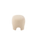 Poef Wit Gebreid Stof en Hout 41 cm 41x55x37 cm-Poefs-J-Line
