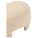 Poef Wit Gebreid Stof en Hout 41 cm-Poefs-J-Line
