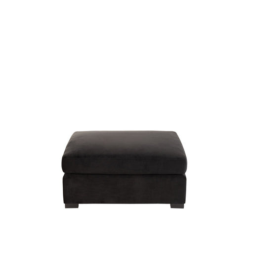 Poef Zwart Velvet Ottoman 100 cm-Poefen-J-Line