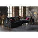 Poef Zwart Velvet Ottoman 100 cm-Poefen-J-Line