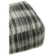 Poef Zwart Wol Geblokt Vierkant 60 cm 60x60x35 cm-Poefs-J-Line