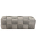 Pouf 3-Person Textiel | Hout Light Grey-Poefs-J-Line