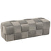 Pouf 3-Person Textiel | Hout Light Grey-Poefs-J-Line