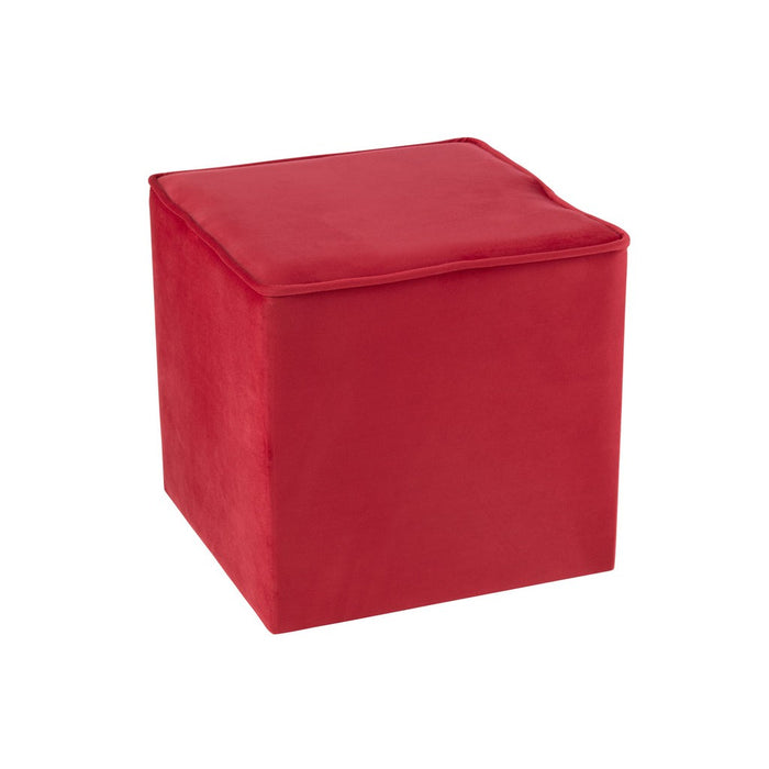 Pouf Kubus Velvet Raspberry-Poefs-J-Line