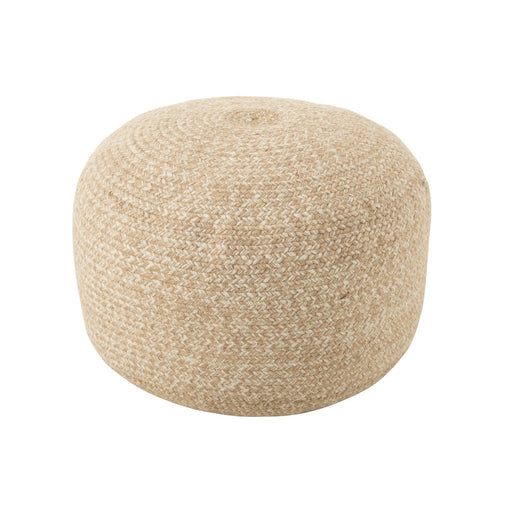 Pouf Miami Outdoor Poly Natural/White-Poefs-J-Line