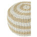 Pouf Rond Strepen Woven Plastic Wit | Natuurlijk-Poefs-J-Line