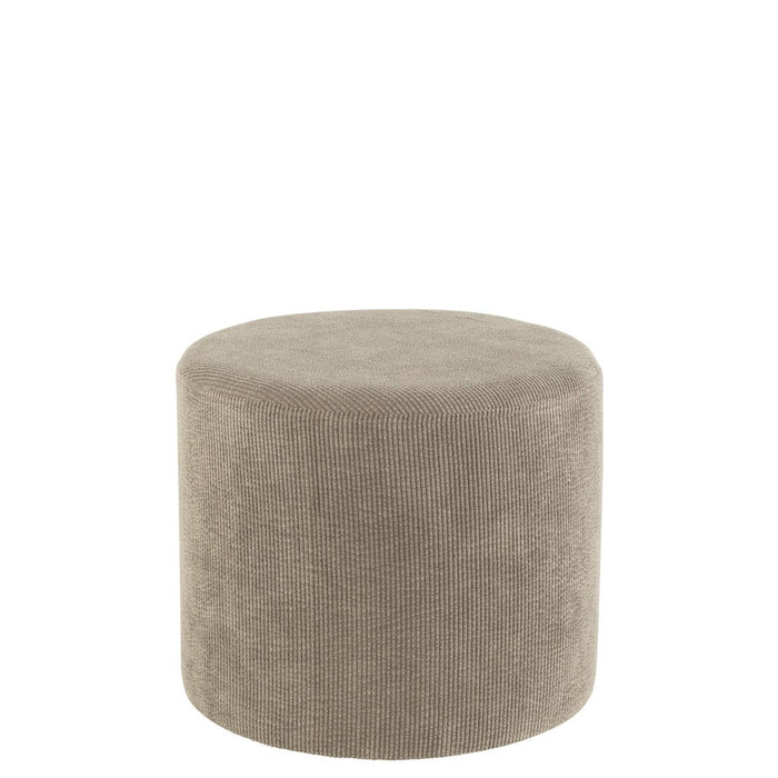 Pouf Strepen Velvet Grey-Poefs-J-Line