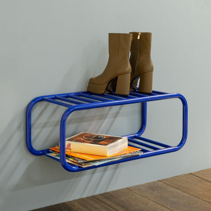 RETRO Schoenenrek | Blauw | Staal Spinder Design-Schoenenrekken-Spinder