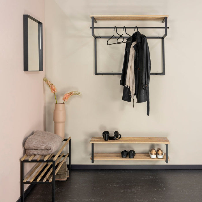 RIZZOLI / MARCO XL (100 cm) Schoenenrek - Zwart / Eiken Spinder Design-Schoenenrekken-Spinder