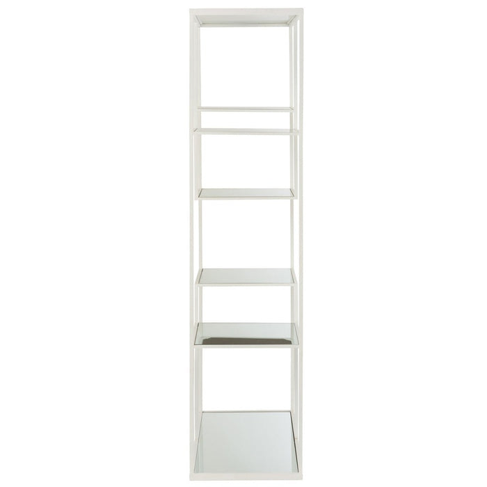 Rack 5 Shelves Metaal | Glass Wit-Vakkenkasten-J-Line