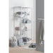 Rack 5 Shelves Metaal | Glass Wit-Vakkenkasten-J-Line