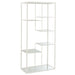 Rack 5 Shelves Metaal | Glass Wit-Vakkenkasten-J-Line