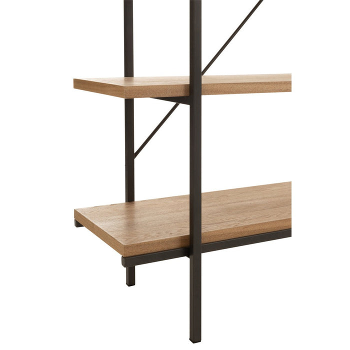 Rack 5 Shelves Wood/Metal Natural-Vakkenkasten-J-Line