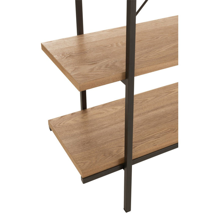 Rack 5 Shelves Wood/Metal Natural-Vakkenkasten-J-Line