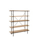 Rack 5 Shelves Wood/Metal Natural-Vakkenkasten-J-Line