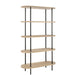 Rack Eli 5Shelves Mango Wood/Iron Natural/Grey-Vakkenkasten-J-Line