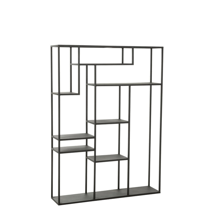 Rack Irregular Shelf Metal Black-Vakkenkasten-J-Line