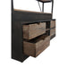 Rack + Ladder 4 Shelves Hout | Metaal Natuurlijk | Brown 160 X45 x243 cm-Vakkenkasten-J-Line