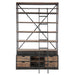 Rack + Ladder 4 Shelves Hout | Metaal Natuurlijk | Brown 160 X45 x243 cm-Vakkenkasten-J-Line