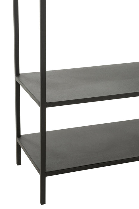 Rack Low Irregular Levels Metal Black-Vakkenkasten-J-Line