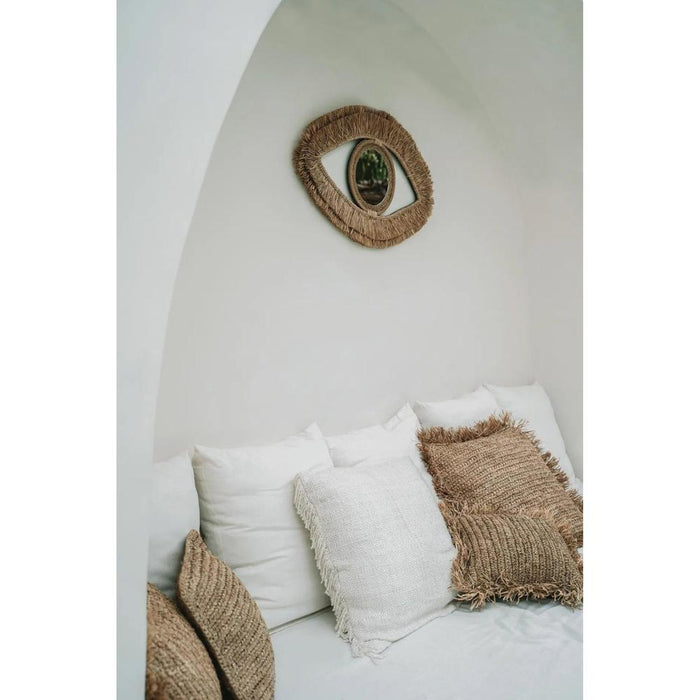 Raffia Eye Spiegel - Naturel - M-Spiegels-Bazar Bizar