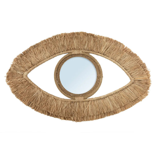 Raffia Eye Spiegel - Naturel - M-Spiegels-Bazar Bizar