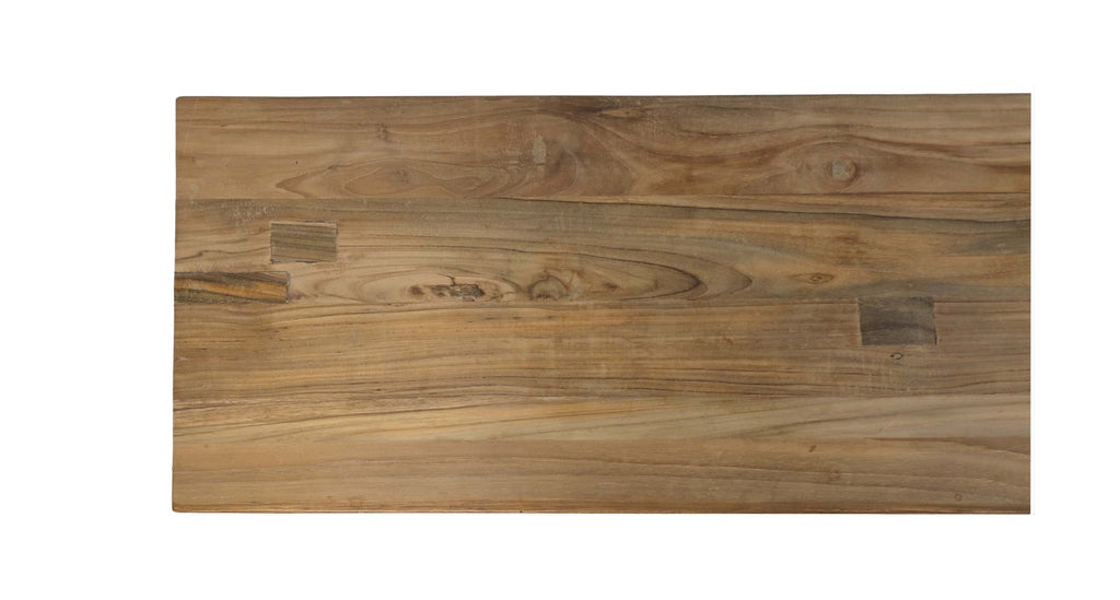 Rechthoekige Bank-140x35x45-Naturel-Teak-Bankjes-HSM Collection