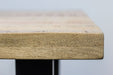 Rechthoekige Eettafel Melbourne-180x90x77-Naturel/Zwart-Mango/Metaal-Eettafels-HSM Collection