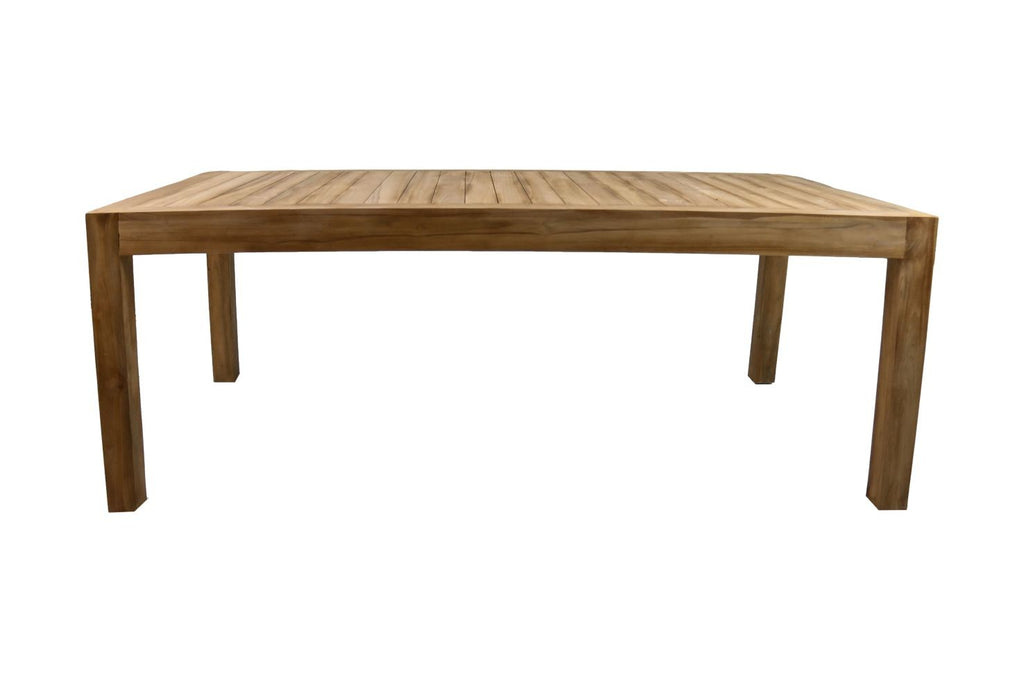 Rechthoekige Tuintafel Aruba-200x100x76-Naturel-Teak-Eettafels-HSM Collection