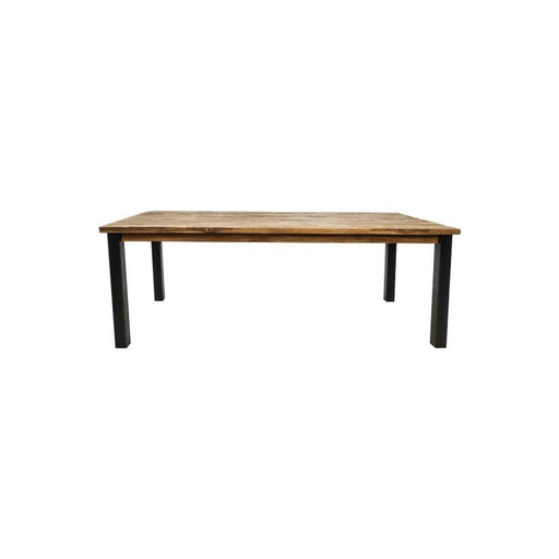 Rechthoekige eettafel Atlanta - 180x90x78 - Naturel/zwart - Teak/metaal-Eettafels-HSM Collection