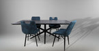 Rechthoekige eettafel Zurich - 200x100x76 - Zwart - Acacia/metaal-Eettafels-HSM Collection