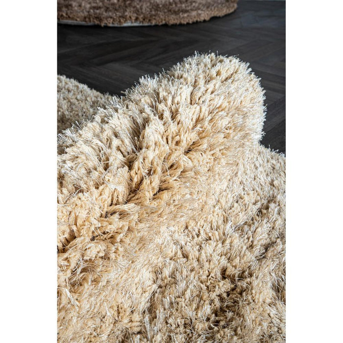 Rechthoekige vloerkleden Vloerkleed Jups Beige Stof Handwoven Tapijt L-Rechthoekige vloerkleden-PTMD