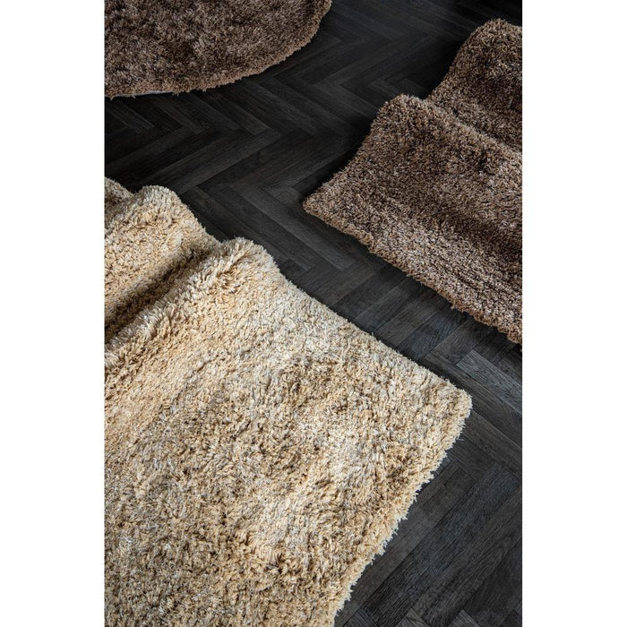Rechthoekige vloerkleden Vloerkleed Jups Beige Stof Handwoven Tapijt L-Rechthoekige vloerkleden-PTMD