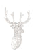 Reindeer Head Wall Led Lights Warm White Metal White-Wandlampen-J-Line