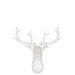 Reindeer Head Wall Led Lights Warm White Metal White-Wandlampen-J-Line