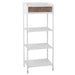 Rek 1 lade+3 legplanken metaal wit-Vakkenkasten-J-Line