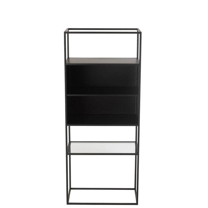 Rek Metaal/glas zwart-Vakkenkasten-J-Line