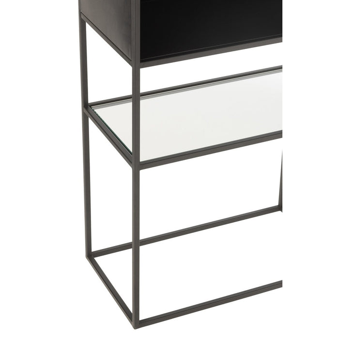 Rek Metaal/glas zwart-Vakkenkasten-J-Line