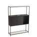 Rek Metaal/glas zwart-Vakkenkasten-J-Line
