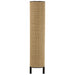 Rek Molly exotiek hout/rotan zwart-Vakkenkasten-J-Line
