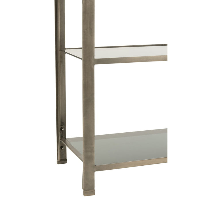 Rek Quzo antiek ijzer/glas grijs-Vakkenkasten-J-Line