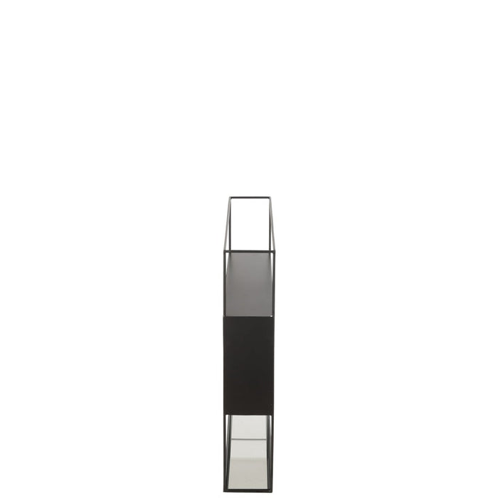 Rek Seen metaal/glas zwart-Vakkenkasten-J-Line